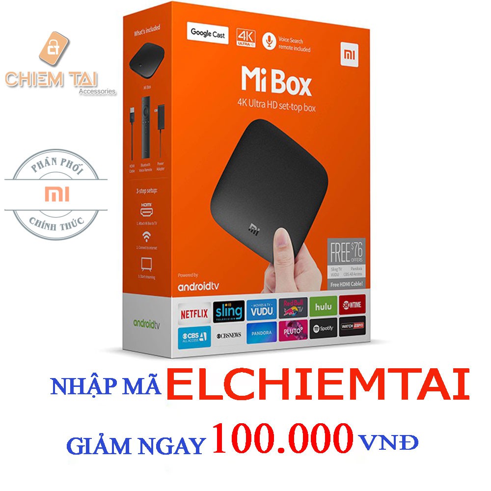 Xiaomi MiBox S Android TV 4K HDR bản quốc tế