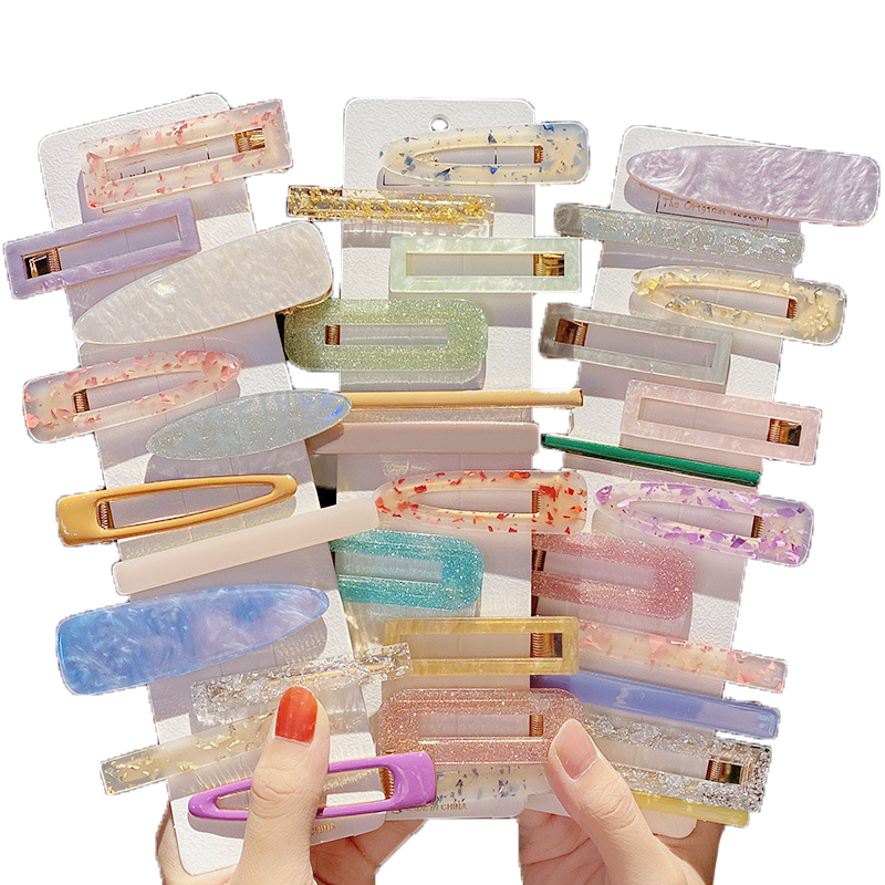 Kẹp tóc DODDER màu kẹo ngọt đơn giản phong cách Hàn Quốc bằng chất liệu nhựa acrylic