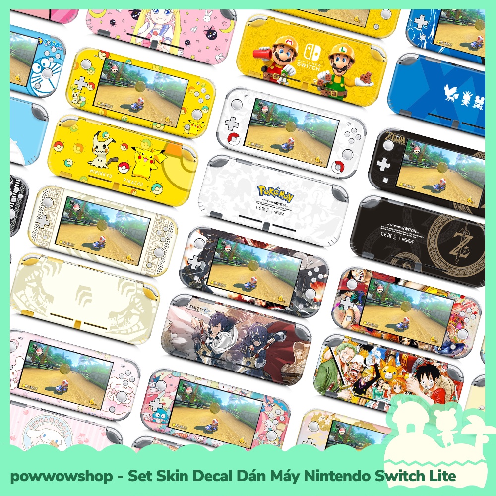 [Sẵn VN - Hỏa Tốc] 50 Mẫu Skin Decal Dán Máy Game Nintendo Switch Lite Anime, Manga, Nhân Vật Game, Super Cool, Cute