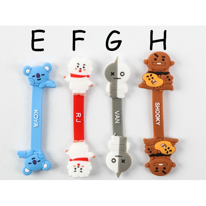 BTS BT21 Dây Quấn Cáp Tai Nghe Gọn Gàng Hình Bt21 Dễ Thương