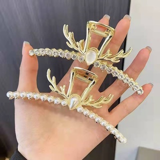 (MớI) Kẹp TóC HìNh SừNg Nai ĐíNh Kim Cương Giả