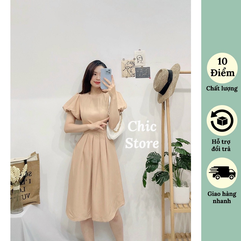 Đầm công sở dáng suông phong cách công sở thanh lịch Đầm váy công sở Chic.Store