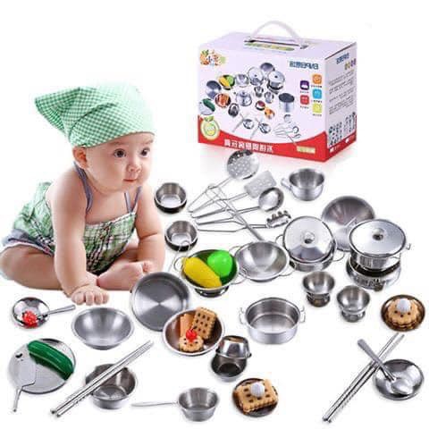 Bộ đồ chơi nấu ăn inox