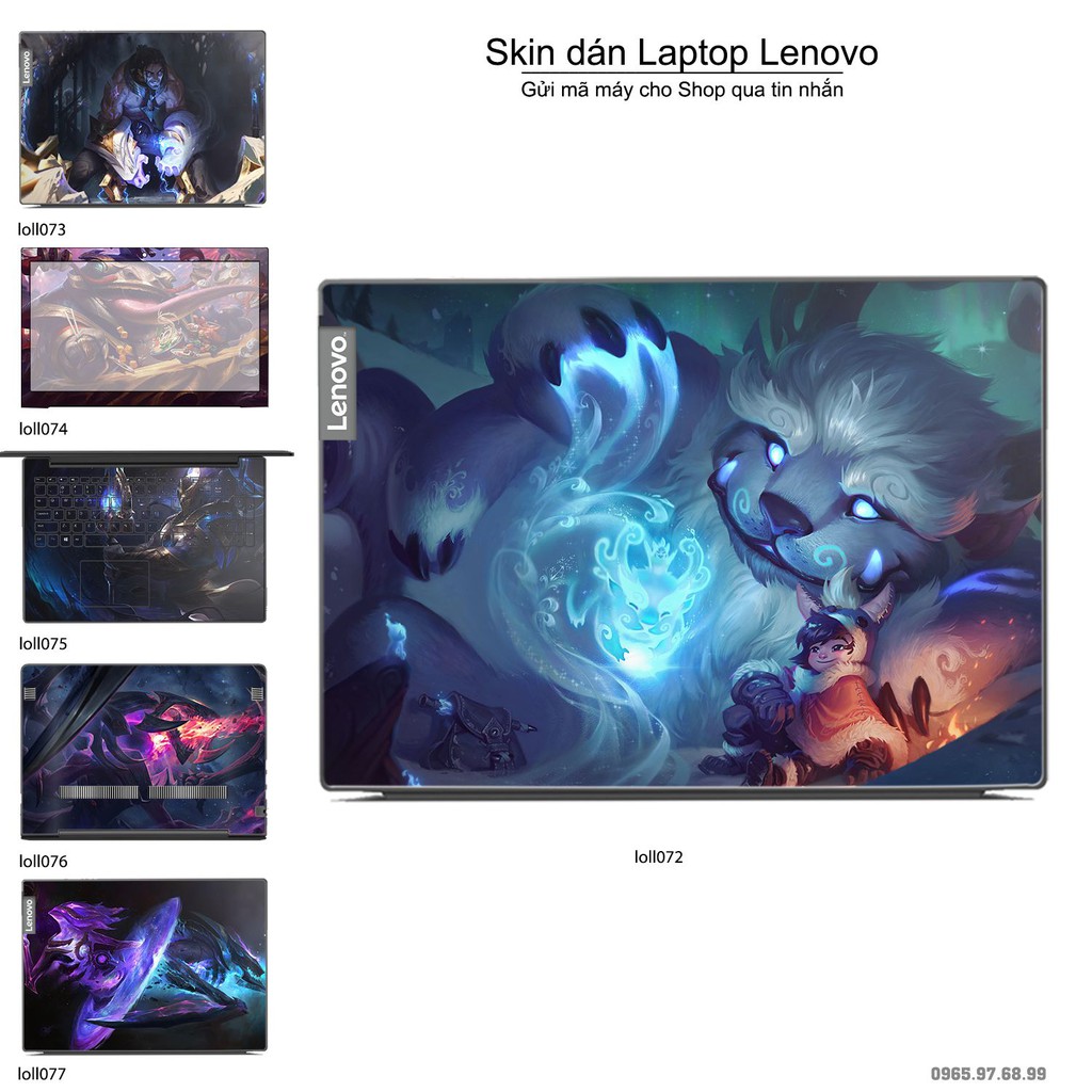 Skin dán Laptop Lenovo in hình Liên Minh Huyền Thoại nhiều mẫu 10 (inbox mã máy cho Shop)