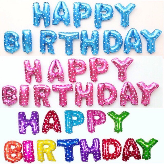 Chữ trang trí sinh nhật Happy birthday loại lớn 40cm