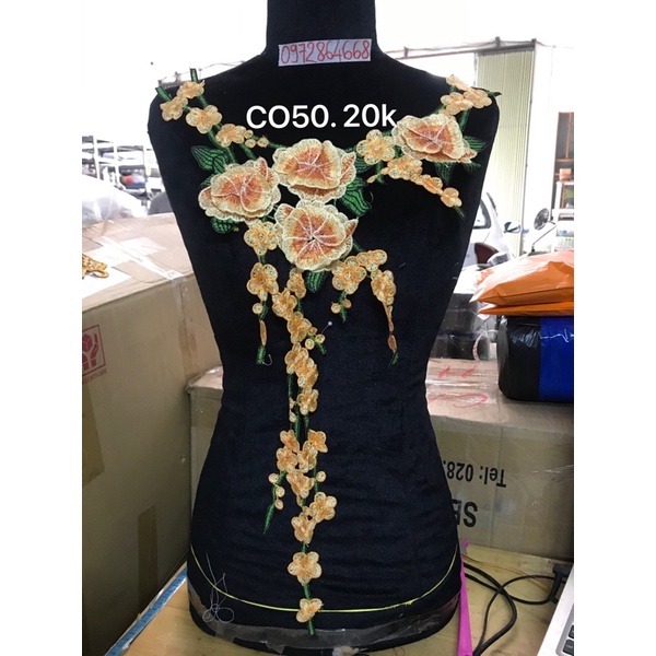 Cổ thêu cánh nổi mã CO50