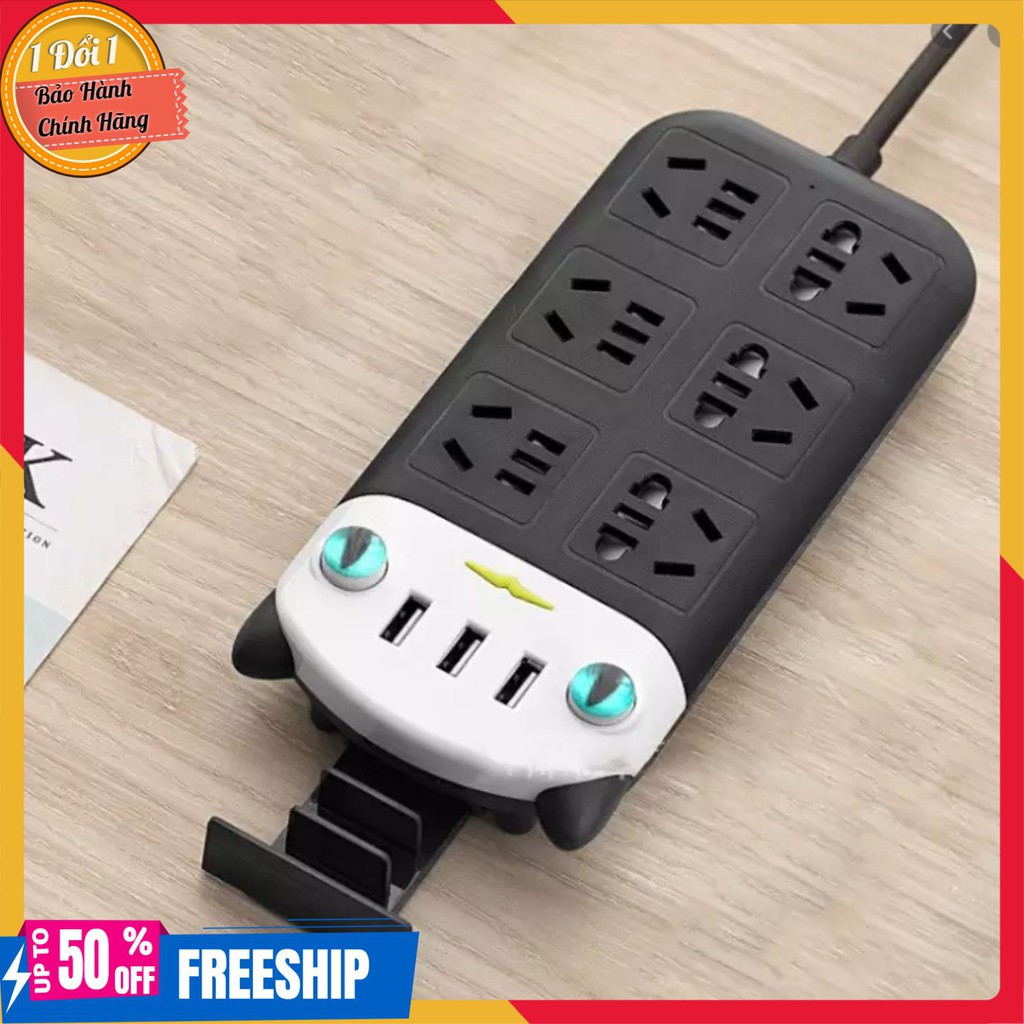 Ổ CẮM ĐIỆN ♥️FREESHIP♥️ Ổ cắm điện đa năng hình con mèo ngộ nghĩnh với 3 cổng USB