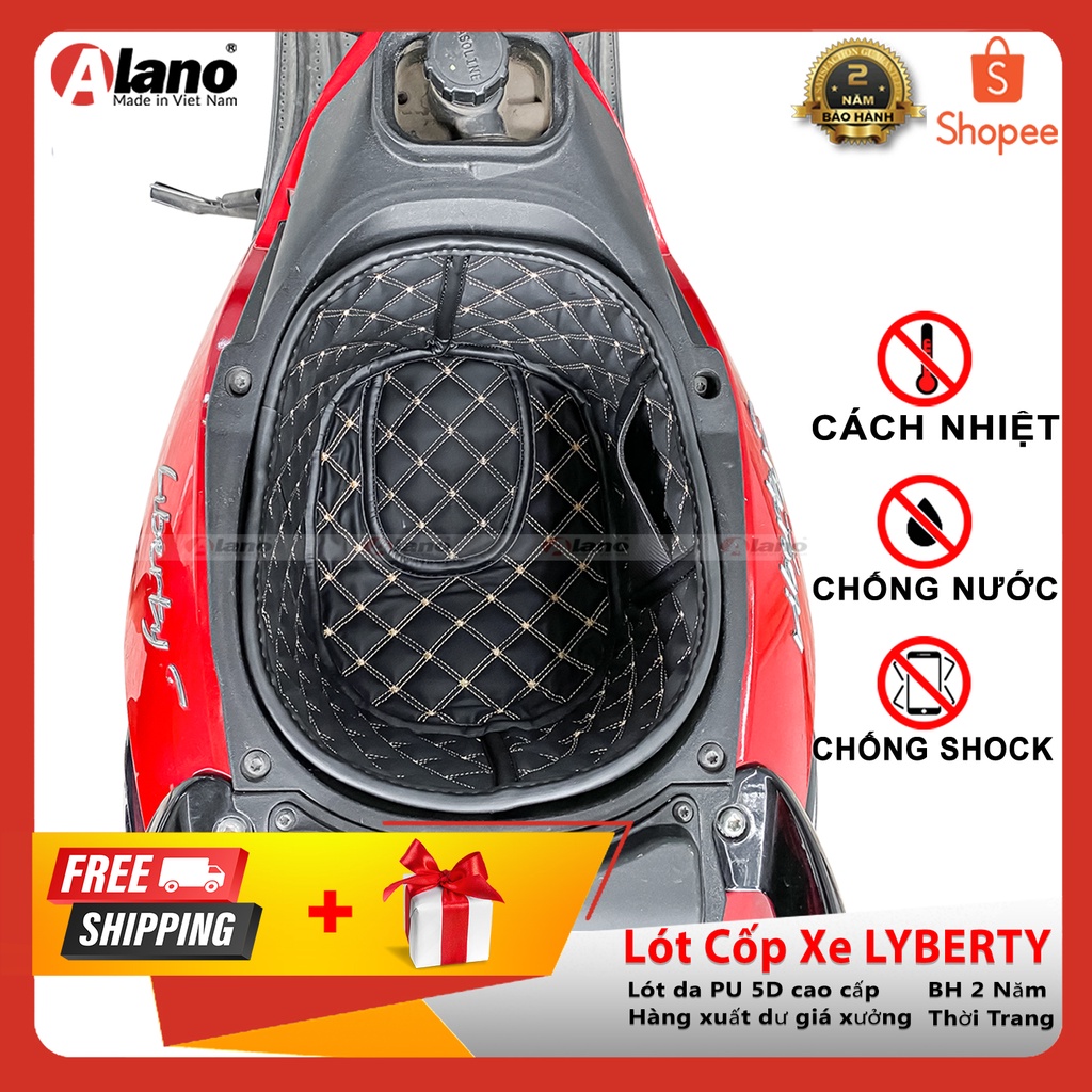 Lót Cốp Da Chống Nóng Chống shock - PIAGGIO LIBERTY 2016-2021-Giá Tận Xưởng-Có Túi Giấy Tờ