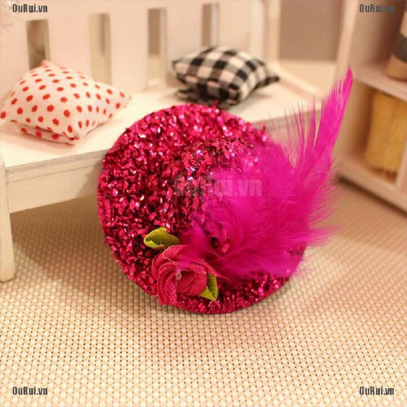 (FCC) Kẹp Tóc mini Hình Nón Lông Vũ Dễ Thương Cho Nữ