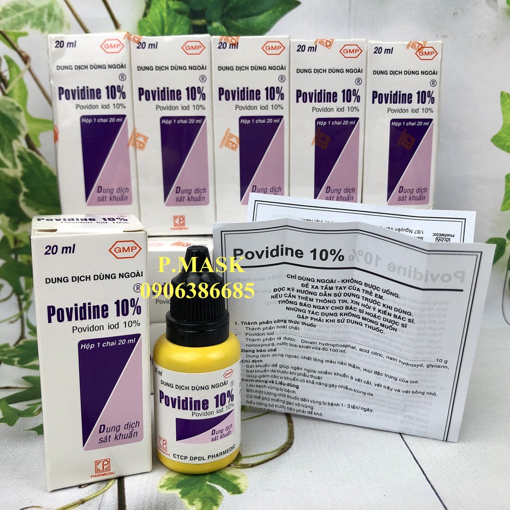 Thuốc tím sát trùng Povidine 20ml - Thuốc Povidine 20ml ( 1 chai )