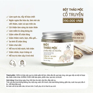 Bột Thảo Mộc Cổ Truyên  SAM NATURAL - Trắng da mờ thâm chống lão hoá