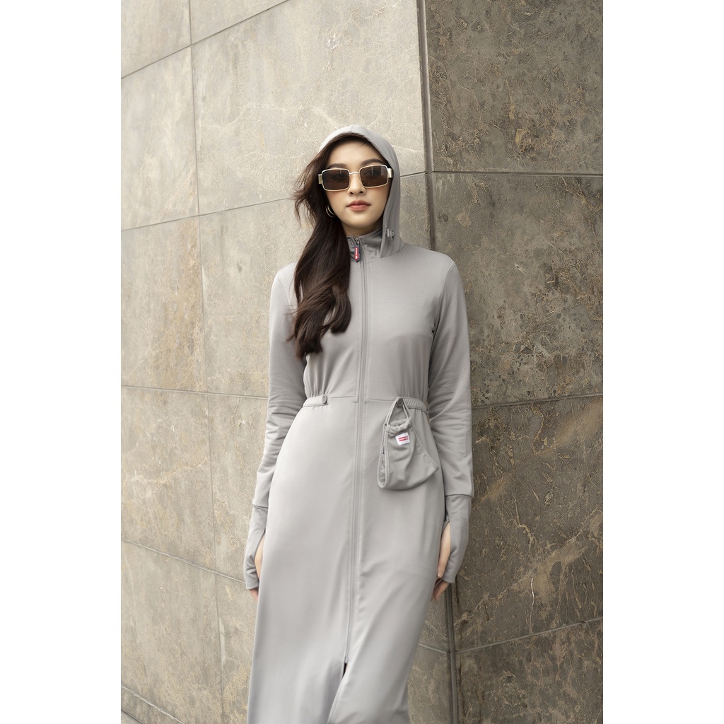 Áo Chống Nắng Nữ Toàn Thân 2 Lớp Dáng Dài LUPERI Vải Kim Cương Thông Hơi, Chống Mọi Tia UV ACN02