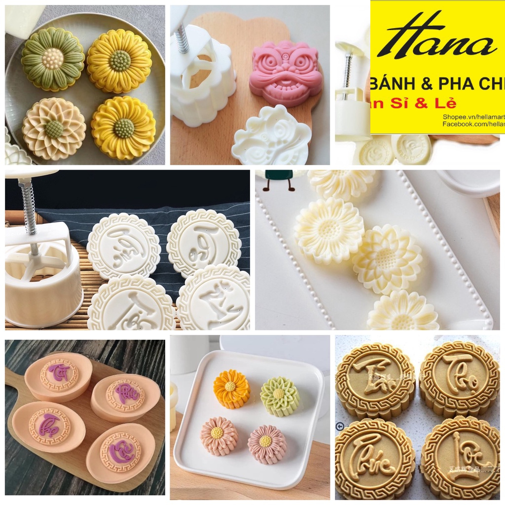 Khuôn trung thu các mẫu 150g-180g 4 mặt
