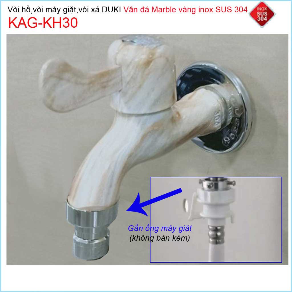 Vòi lạnh gắn tường vân đá marble Duki KAG-KH31, Vòi xả nước cao cấp đá marble