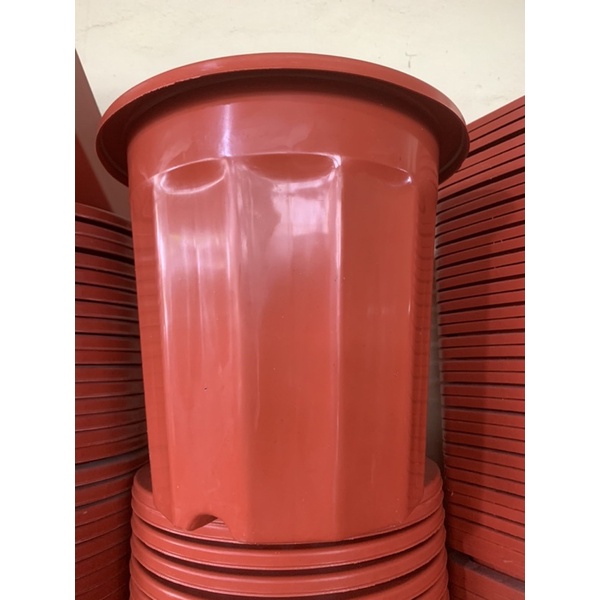 🌱Giá sỉ🌱 Chậu nhựa đỏ tròn dáng cao E260-E350 trồng hoa, cây cảnh