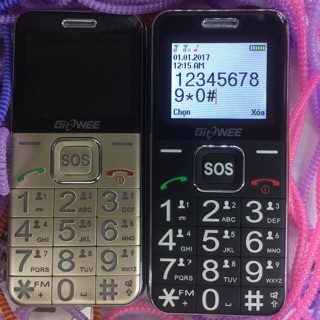 Điện thoại giowee - 2 sim dành cho người già