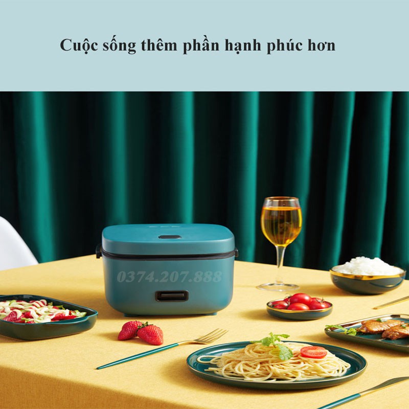 Nồi Cơm Điện Đa Năng Mini  1,2L  (Nấu Cháo, Chưng, Hấp, Luộc...) | BigBuy360 - bigbuy360.vn