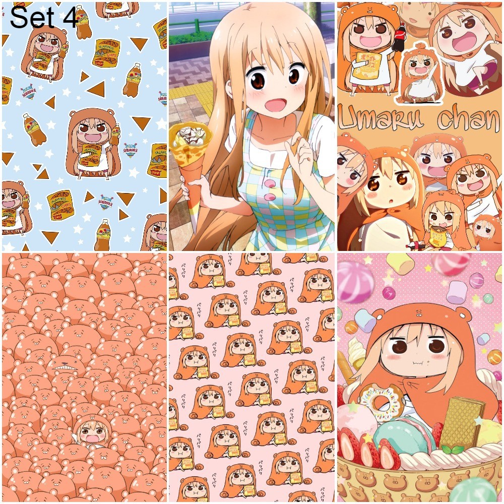 Bộ 6 Áp phích - Poster Anime Himouto! Umaru-chan - Cô em gái hai mặt (bóc dán) - A3,A4,A5