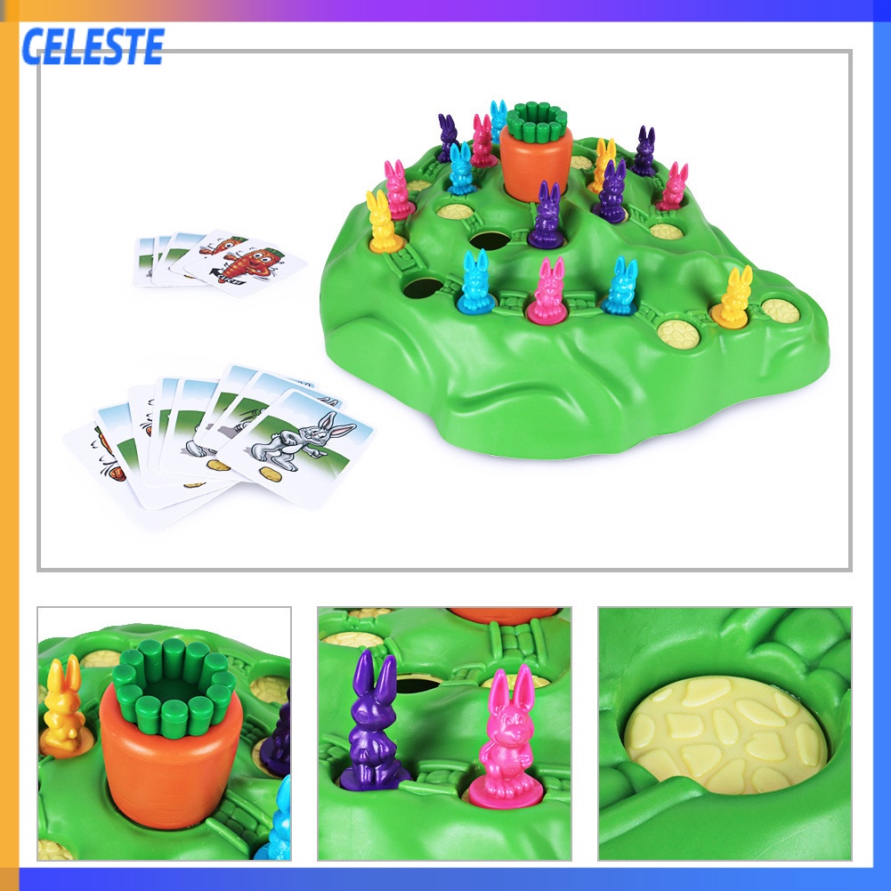 CELESTE Trò chơi xếp hình con thỏ dành cho trẻ em xuyên quốc gia Vui nhộn dành cho cha mẹ Ban trí tuệ gia đình Trò chơi đặt câu đố cà rốt cho trẻ em