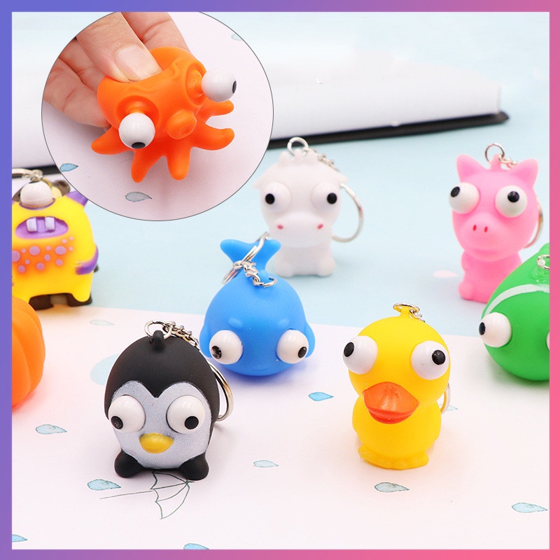 Đồ Chơi Nắn Bóp Đàn Hồi Giảm stress Hình Đôi Mắt Động Vật