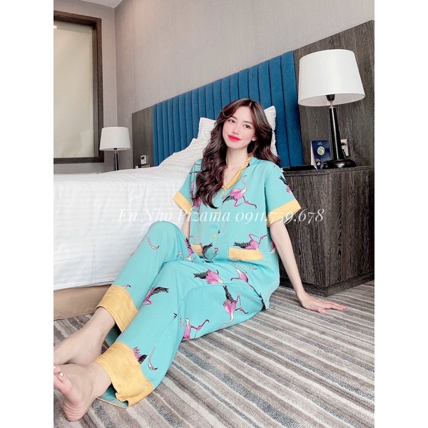 Set size Đại 50-110kg Dài tay Ngắn  Cao Cấp Lụa Mango Én Nhỏ Pijama