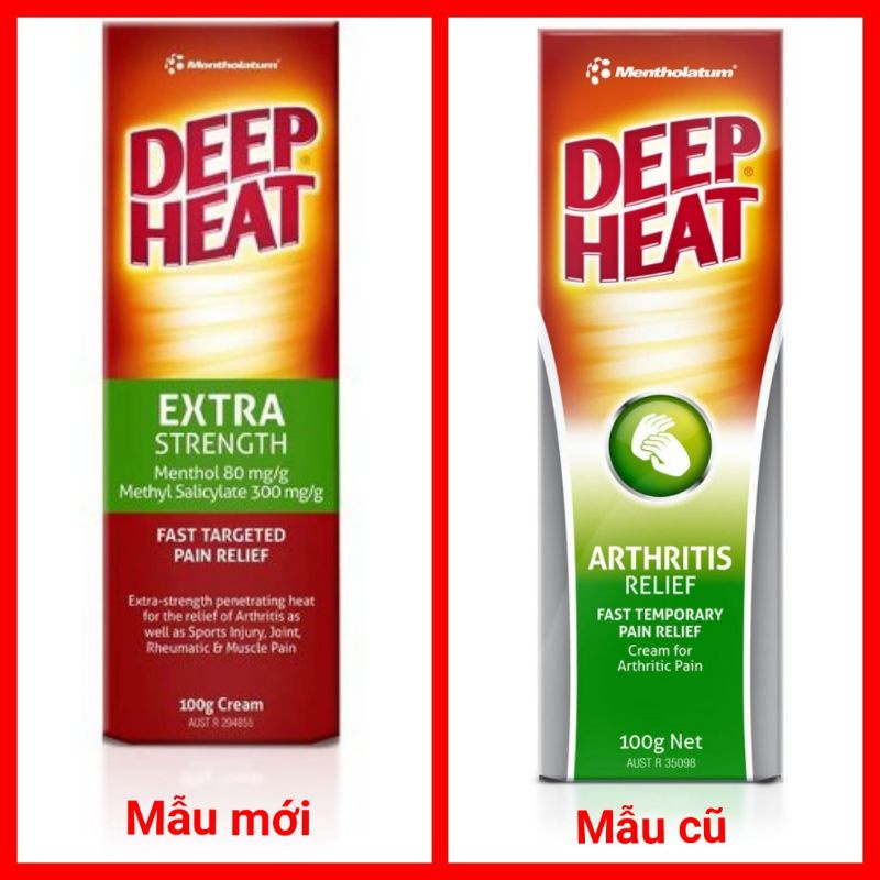 Kem thoa Deep Heat giảm đau nhức của Úc - TL: 100gr