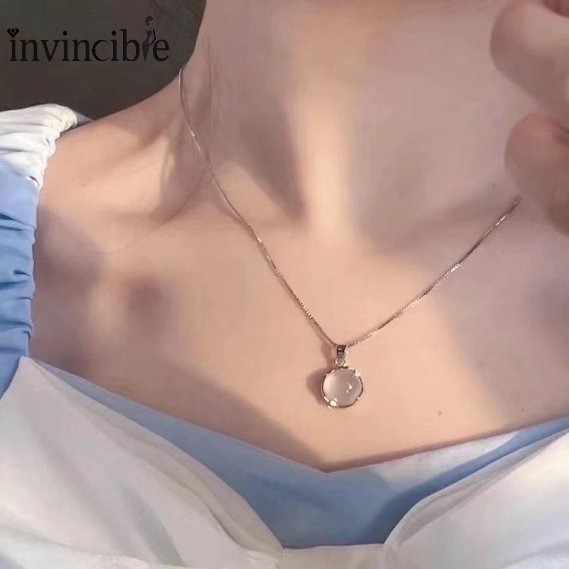 Vòng cổ Mặt Ngọc Bích Trắng Cao Cấp Sang Trọng