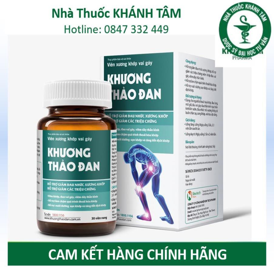 [Date mới nhất] KHƯƠNG THẢO ĐAN (Hộp 30 viên, 120 viên) - Viên xương khớp vai gáy _Khánh Tâm ! !