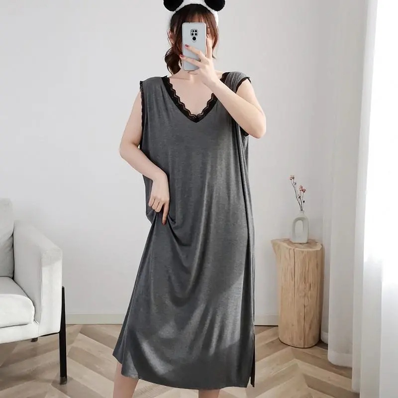 【50-150KG】 Đồ ngủ Hai Dây Cổ Chữ V Plus Size C9052