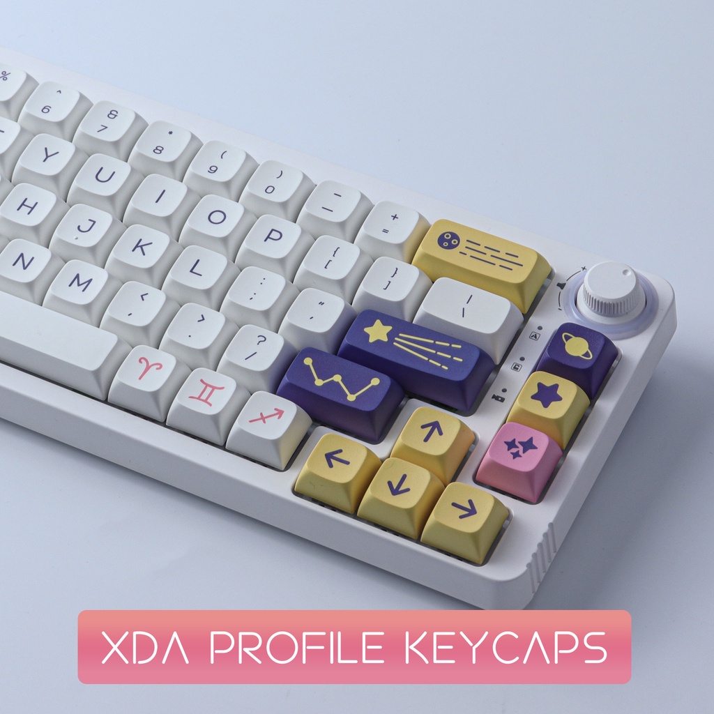 GMK Astrology Keycaps 133 Phím PBT Dye-Thăng hoa Keycaps XDA Hồ sơ Nhật Bản Keycaps cho Cherry Gateron MX Công tắc Bàn phím cơ học