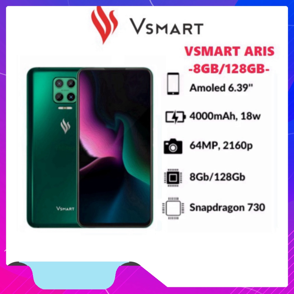 Điện thoại Vsmart Aris (8GB/128GB) - Hàng Chính Hãng Mới Nguyên Seal (siêu sale)