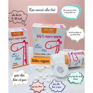 Kẹo Canxi Hươu Cao Cổ Hàn Quốc Tăng Chiều Cao Tối Ưu Cho Bé (Hộp 180 viên)