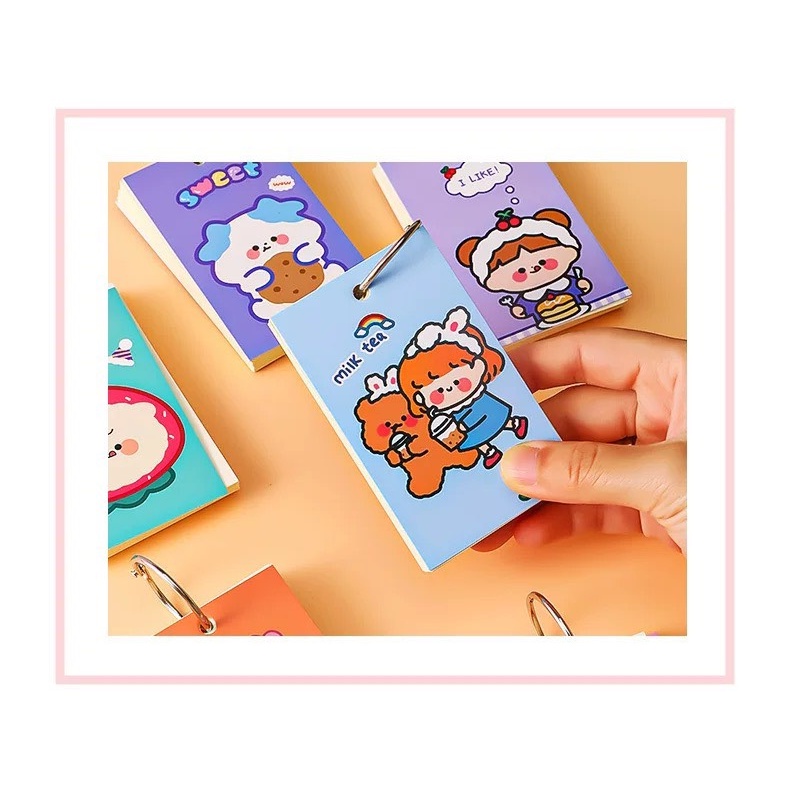 [Có sẵn] TẬP FLASHCARD HỌC TỪ VỰNG KÈM MÓC HỌA TIẾT NGỌT NGÀO DỄ THƯƠNG - PHÙ HỢP VỚI MỌI LỨA TUỔI