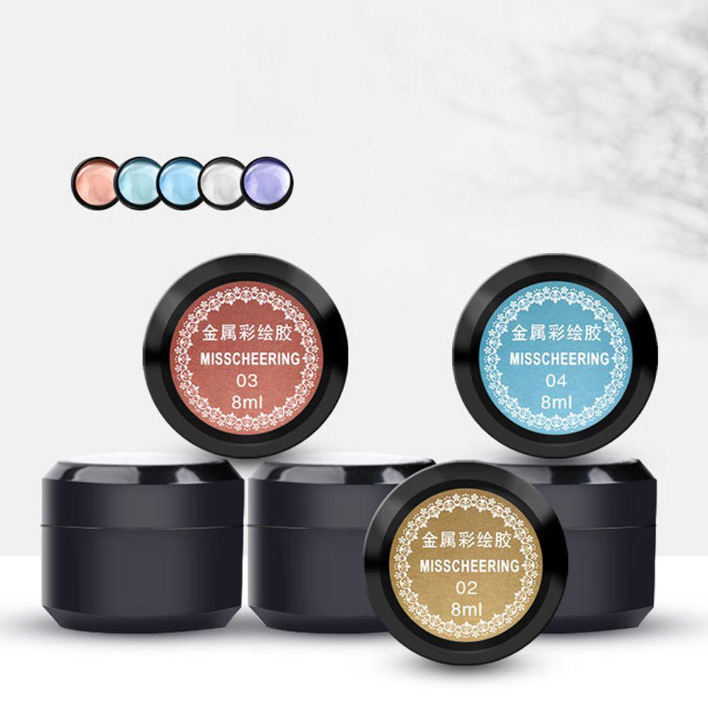 [Hàng mới về] Gel sơn móng tay UV ánh kim loại nhiều màu sắc tùy chọn trang trí móng tay nghệ thuật DIY