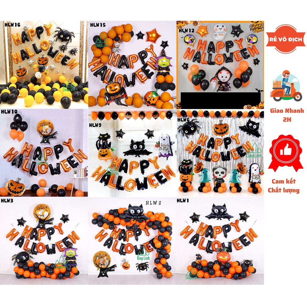 Set Bong Bóng Trang Trí Halloween