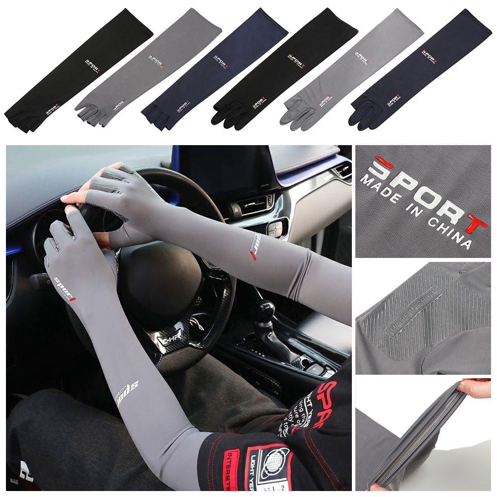 SHOUKEY Ice Sleeve Armguards Drive Anti-UV Breathable Riding Gloves