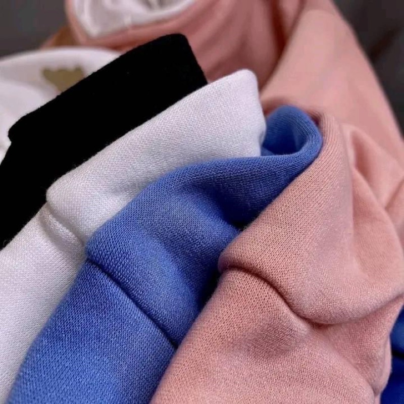 Áo Hoodie Nỉ Gấu SATUDR Unisex, Áo Nỉ Mũ 2 Lớp Dày Dặn Chất Nỉ Cotton ( kèm ảnh thật)