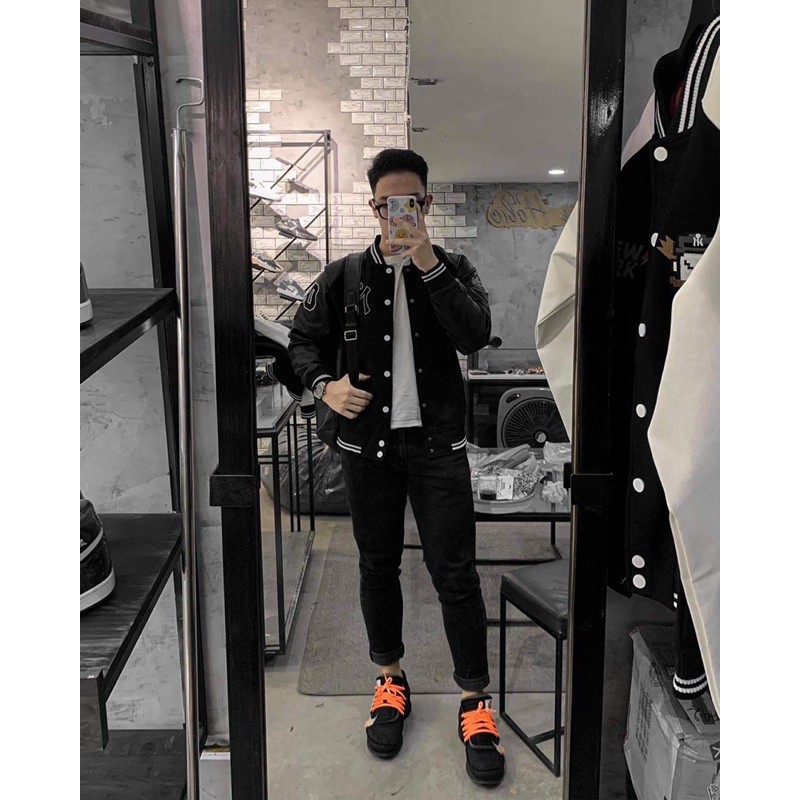 ÁO BOMBER NỈ PHỐI TAY DA | BigBuy360 - bigbuy360.vn