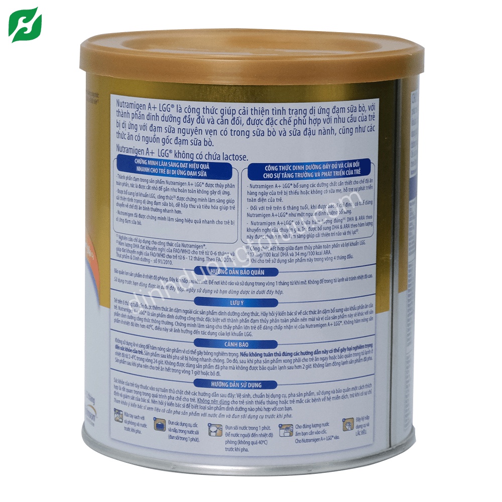 Sữa cho trẻ dị ứng đạm sữa bò NUTRAMIGEN A+ LGG (400g)