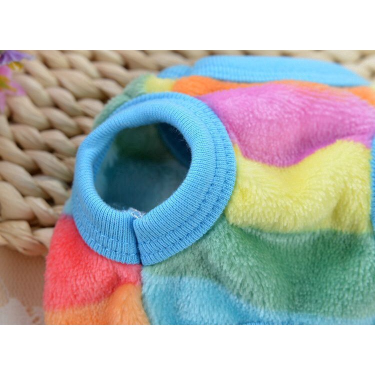 Áo Không Tay Vải Cotton Flannel Giữ Ấm Cho Thú Cưng