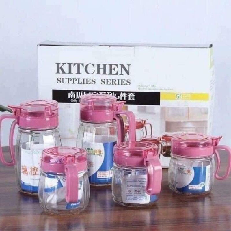 Set 5 hũ gia vị