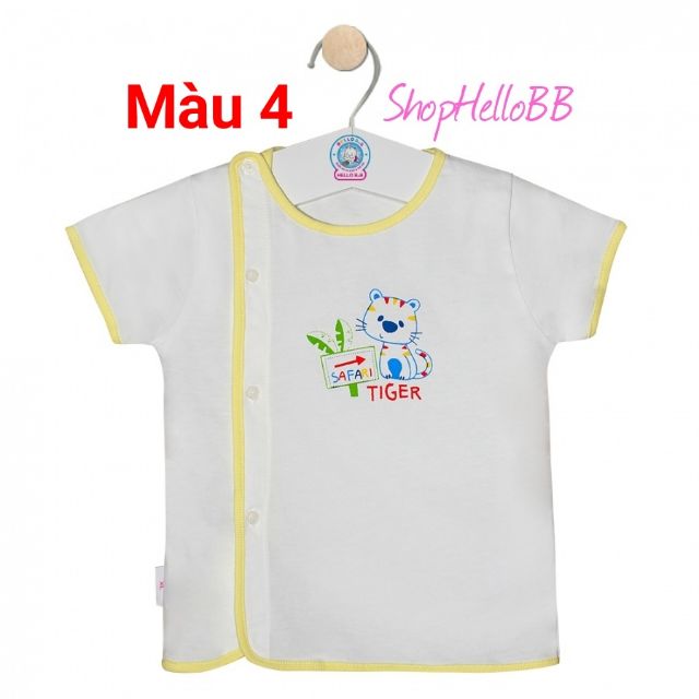 5 viền màu- Size M L XL bé 3-7kg ÁO BÁC SĨ HELLO B&B tay ngắn trắng