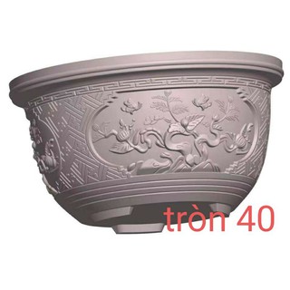 khuôn đúc chậu tròn rộng 40 cao 24 cm
