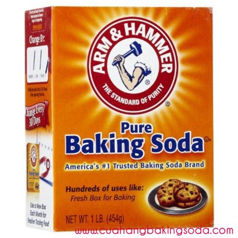 Bột Baking Soda Arm &amp; Hammer làm trắng răng, làm bánh, tẩy tế bào chết,... 454gr