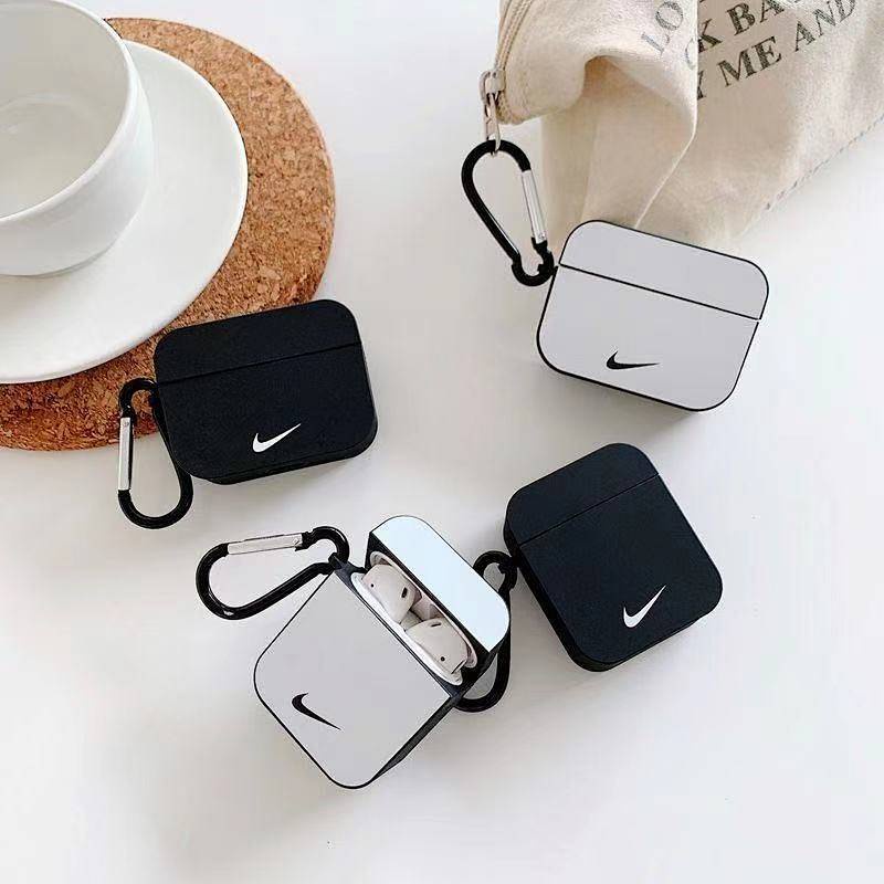 Vỏ bọc silicone cứng bảo vệ hộp sạc tai nghe bluetooth in hình logo Nike thích hợp cho Airpods 1/ 2 3 Pro