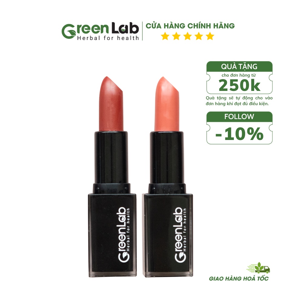 Son môi thiên nhiên không chì GreenLab an toàn màu đẹp 4g