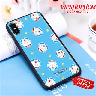 Ốp lưng iphone x / xs / 7 plus / 8 plus / 8 hình doremon vui nhộn - viền silicon dẻo