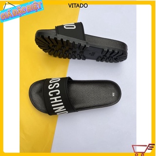 Dép lê thời trang quai ngang nam đẹp mochino đế cao 4cm,hàng sẵn kho