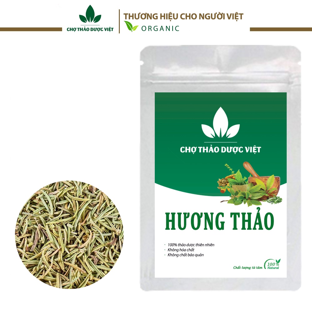 Hương thảo sấy khô 100g ( Lá thơm hương thảo rosemary, lá gia vị  cho các món pizza, thịt nướng )- Chợ Thảo Dược Việt
