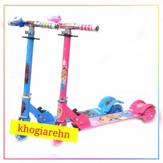 Xe trượt scooter, 3 bánh phát sáng loại 1 tặng kèm chuông (khogiarehn)